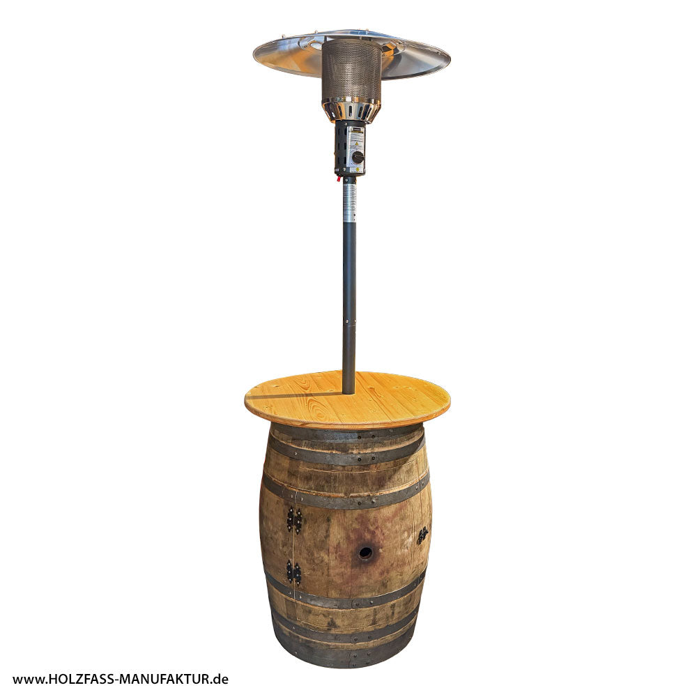 Weinfass - Holzfass - Stehtisch mit Heizpilz