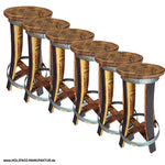 Barhocker-Rustikal-sechs-Stück-im-Set