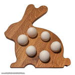 Eierhalter Osterhasi aus Eichenholz
