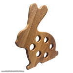 Eierhalter Osterhasi aus Eichenholz