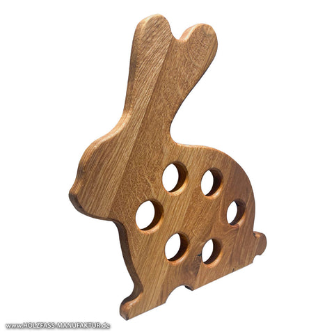 Eierhalter Osterhasi aus Eichenholz