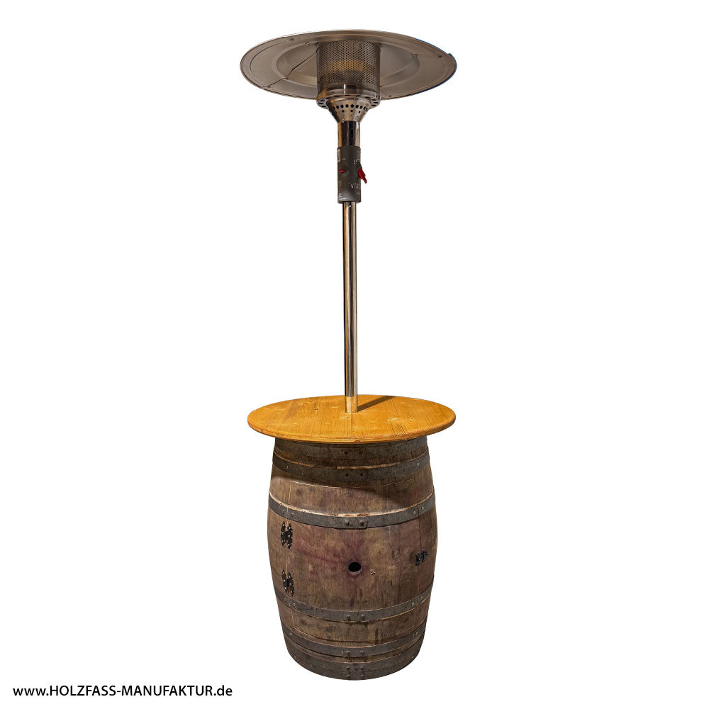 Weinfass - Holzfass - Stehtisch mit Heizpilz