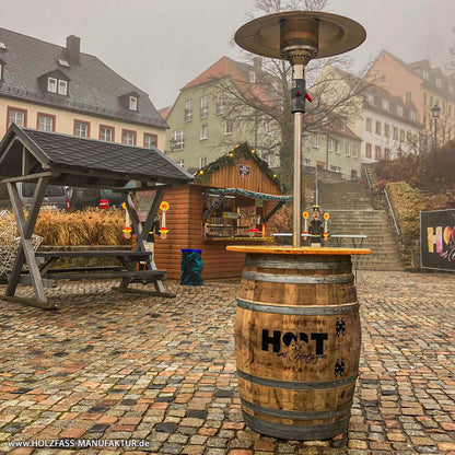 Weinfass - Holzfass - Stehtisch mit Heizpilz