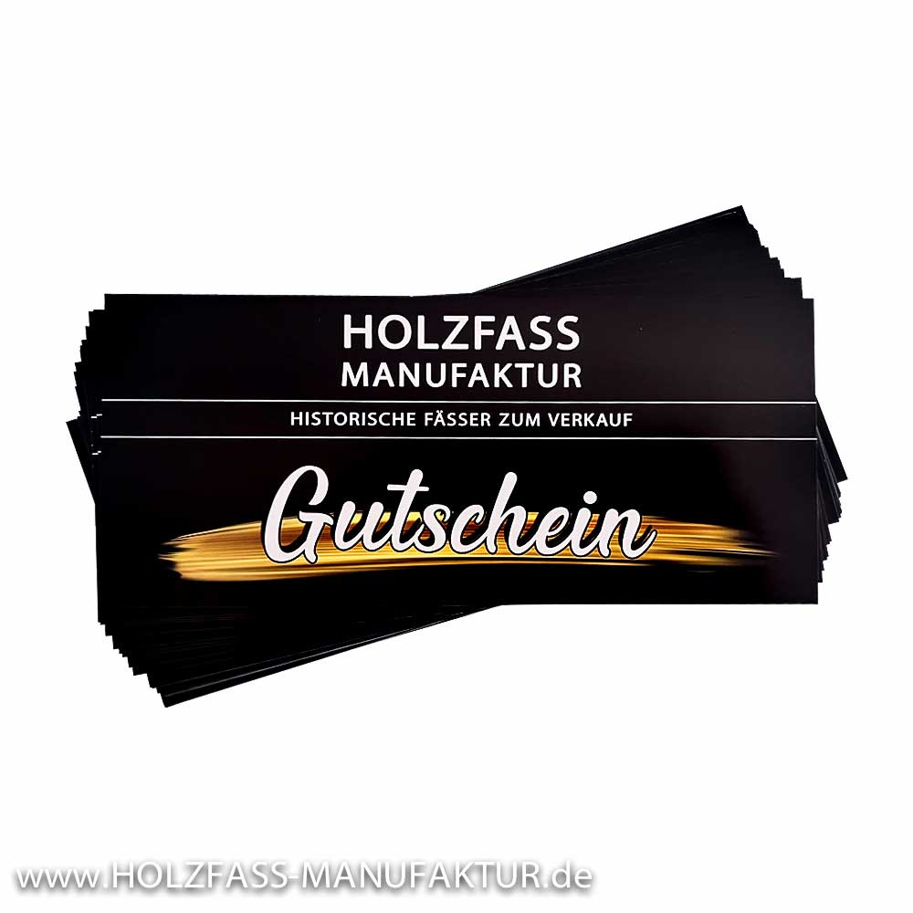 Geschenkgutschein auf das Sortiment von Holzfass-Manufaktur