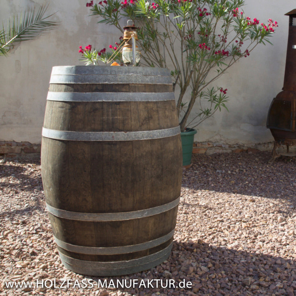 Weinfass - Stehtisch mit Glasplatte &amp; Abstandshalter