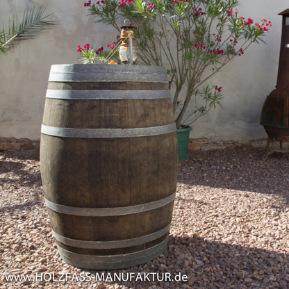 Weinfass - Stehtisch mit Glasplatte &amp; Abstandshalter