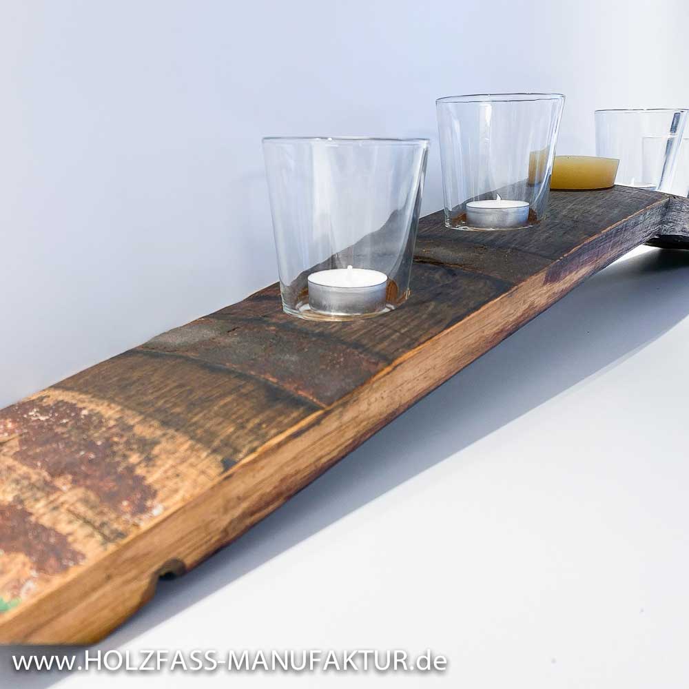 Rustikaler Kerzenständer aus Holz